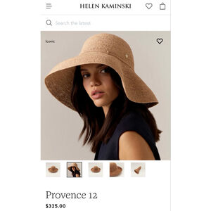 NWT HELEN KAMINSKI Provence 12 Beige Raffia Hat One Size
